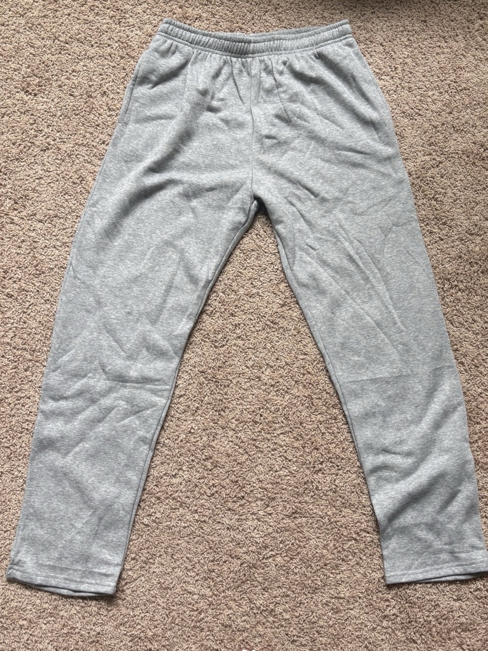 Fruit of the Loom Eversoft Fleece Open Bottom Sweatpants Gray Size Large